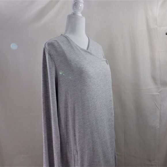 cupcakes & cashmere Grey Haze Viscose Wrap w Tux Tails Cape Wrap Jacket Coat M - Picture 7 of 16